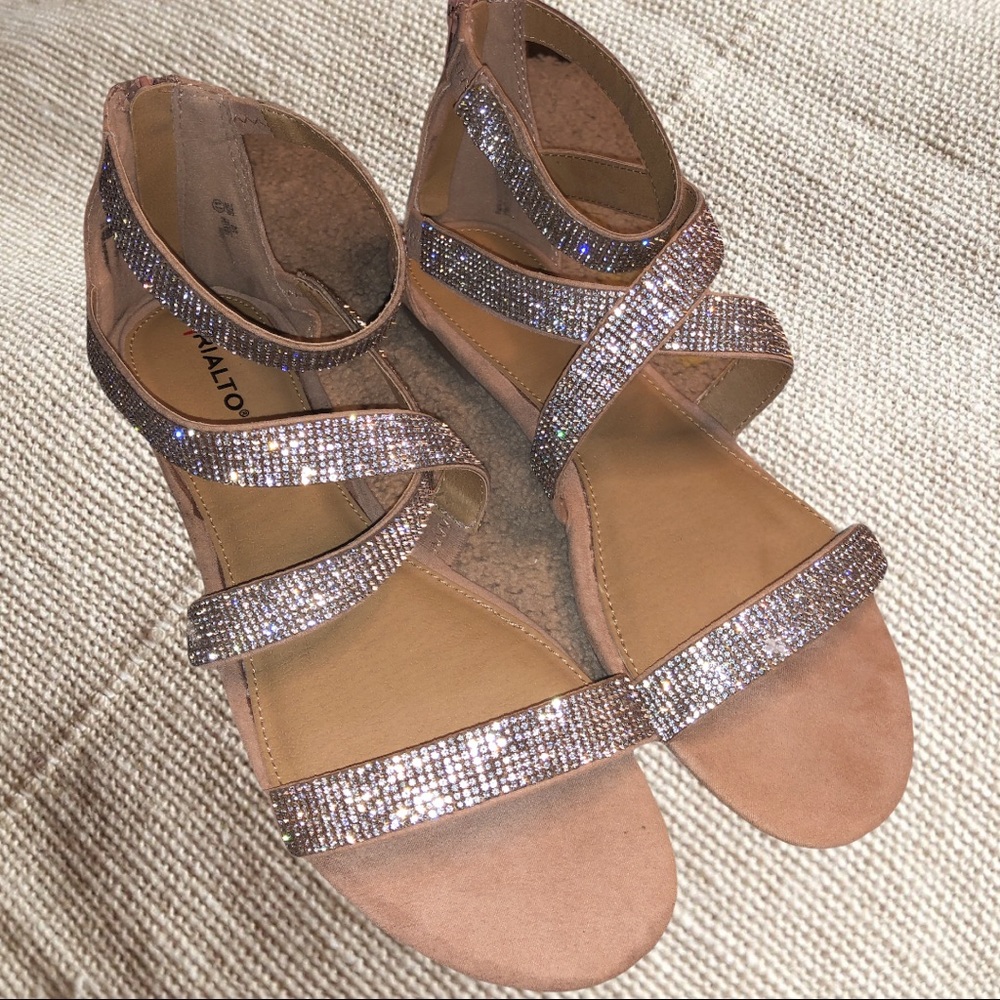 Rialto tan sparkle sandals